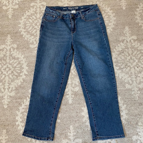 Project Indigo Capri Blue Denim Jeans Sz. 12 - Picture 1 of 3